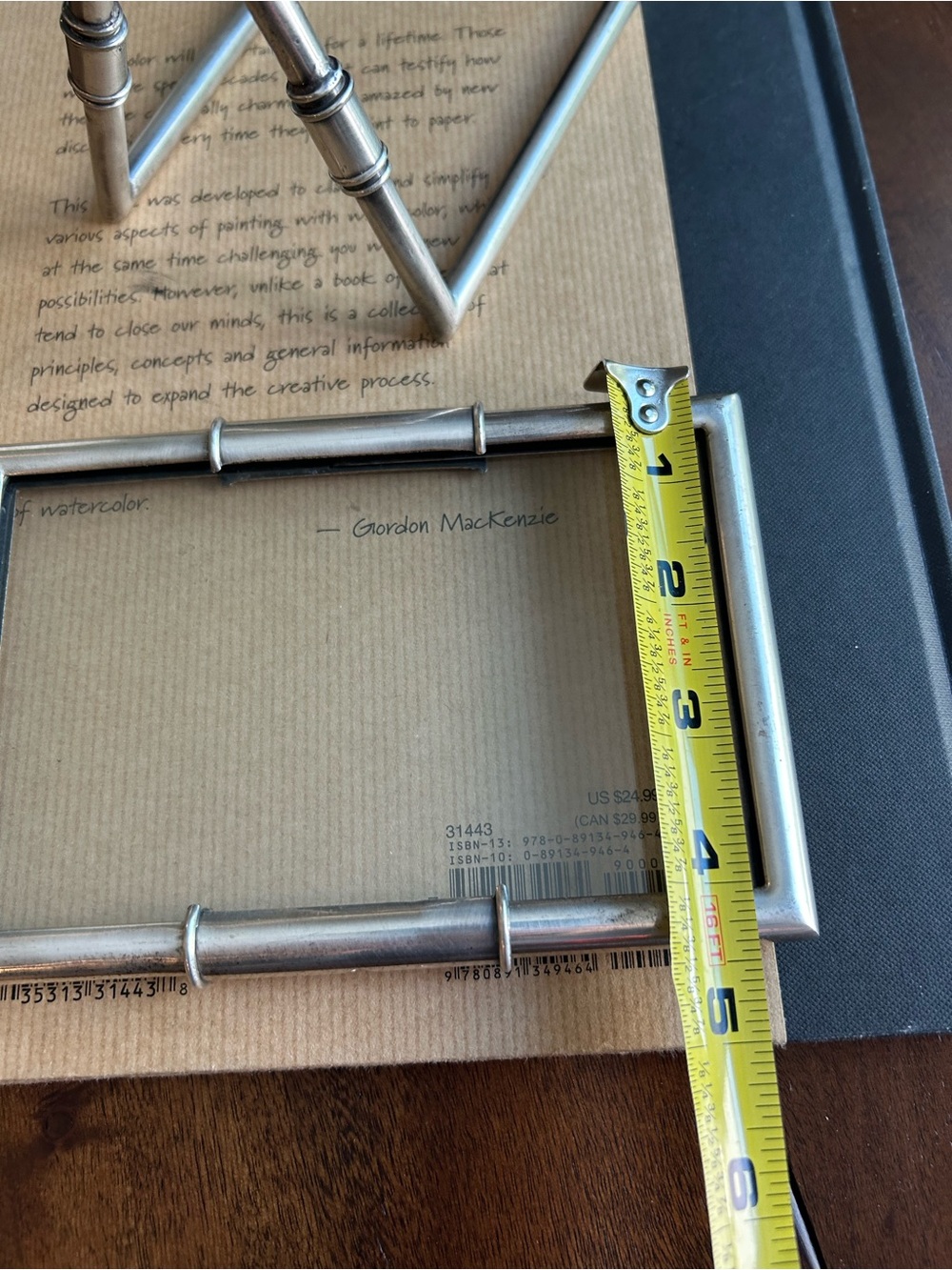 Restoration Hardware Silver Metal industrial style swinging picture frame - Picture 4 of 10